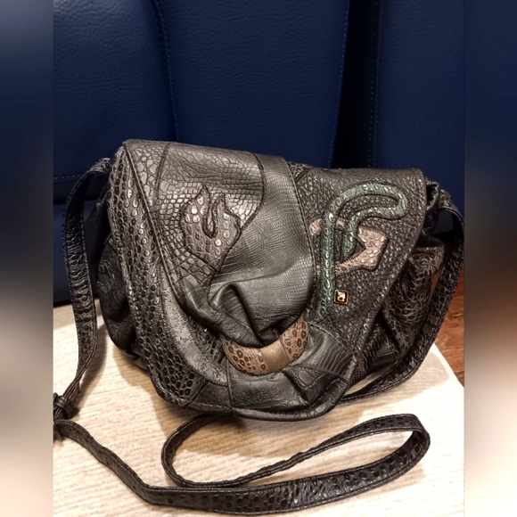 Y2K Elegant Black Leather Women's Bag - Picture 1 of 5